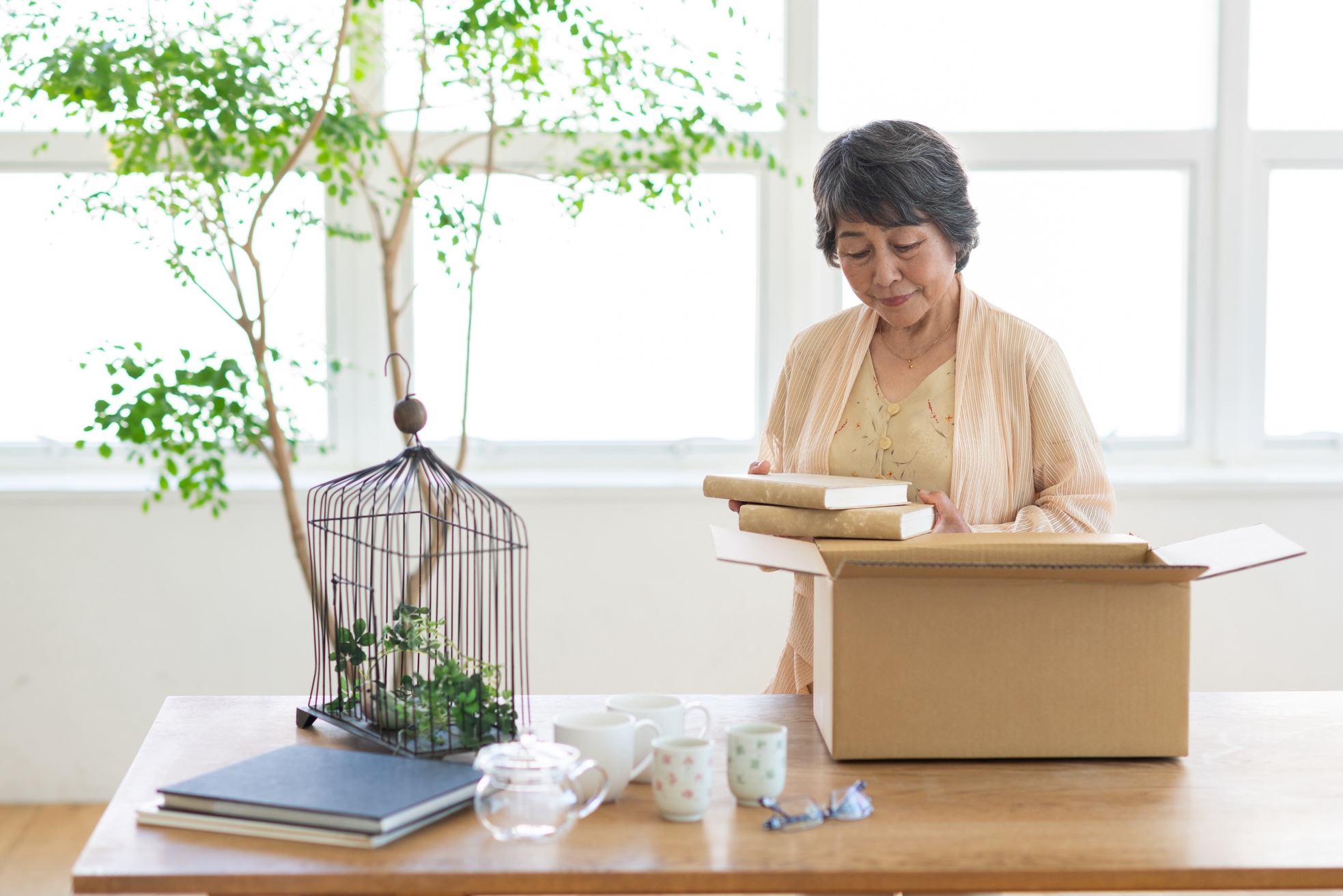 遺品整理を行い老婦人